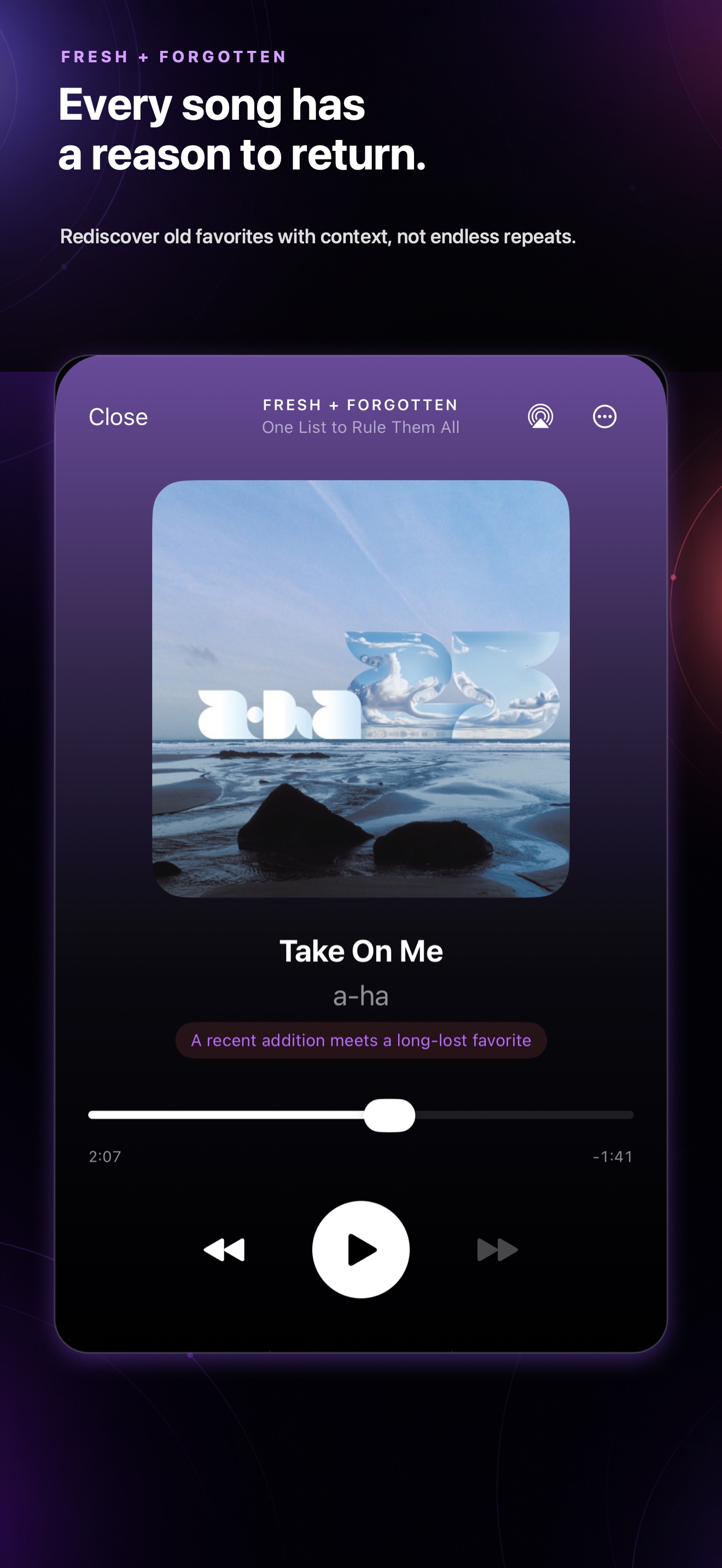Playlist Orbit queue explaining why each song was selected.